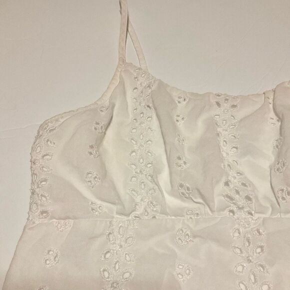 Abercrombie Kids White Eyelet Spagetti Strap Tank. Size 12 - Picture 8 of 11
